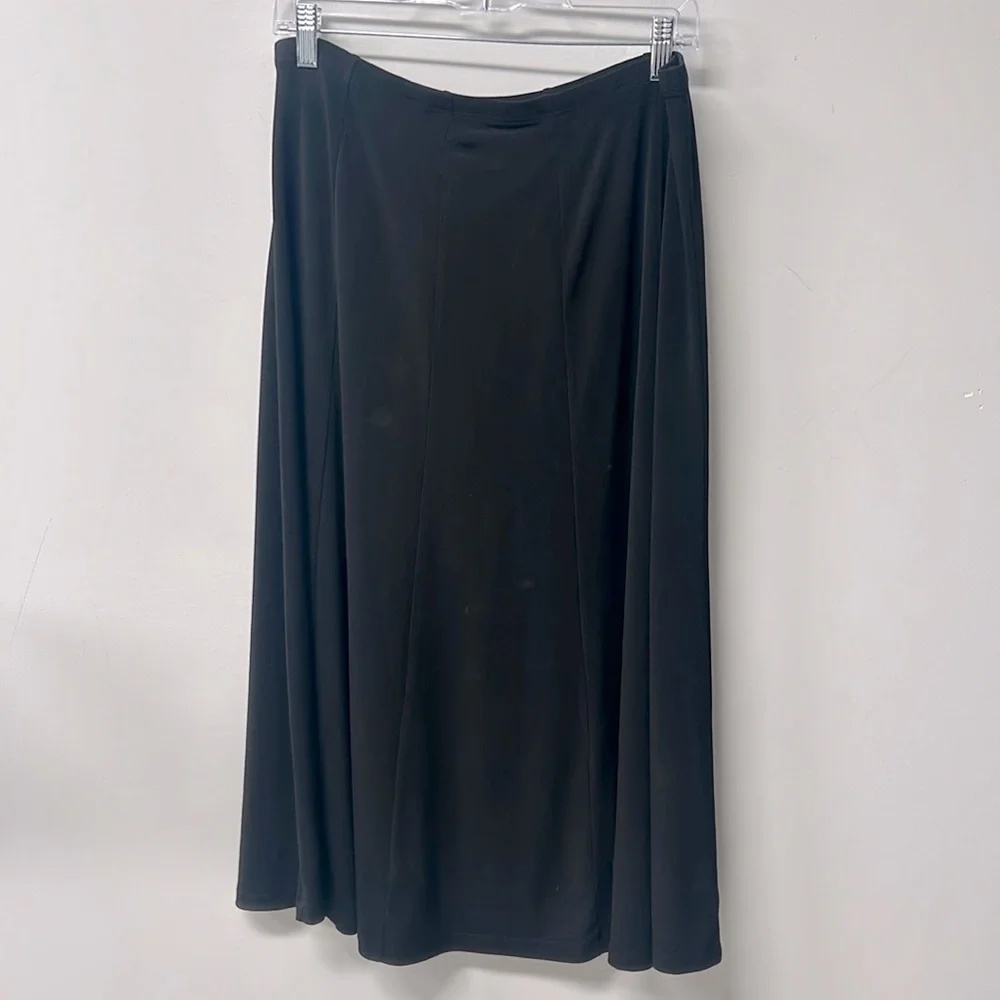 JM Collection A-Line Skirt Stretch Knit Large Maxi Slinky Elasticic Waist Office - Picture 1 of 4